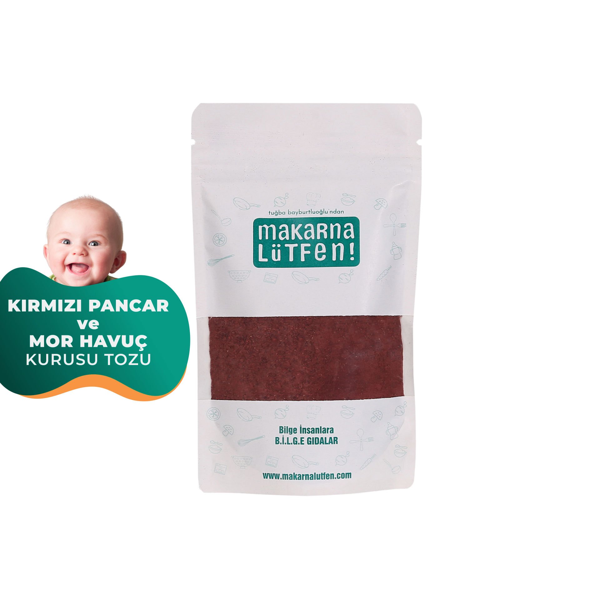 Kırmızı Pancar ve Mor Havuç Kurusu Tozu (90 gram)