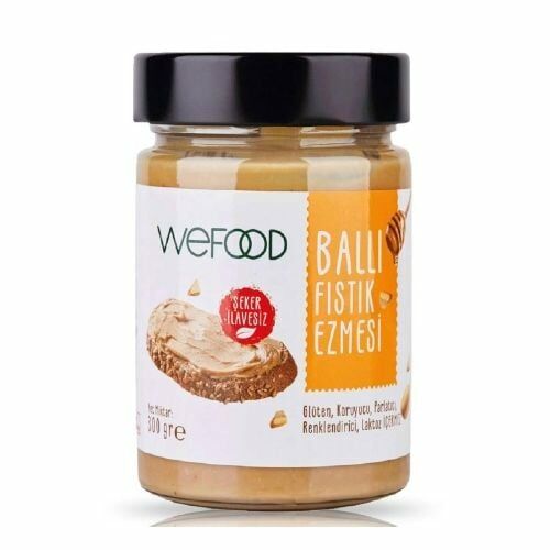 Glutensiz Ballı Fıstık Ezmesi (Şekersiz-300 g)