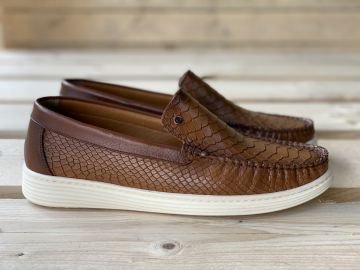 Deri-G Taba Yılan Loafer 443TBY