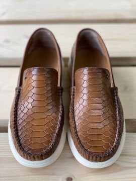 Deri-G Taba Yılan Loafer 443TBY