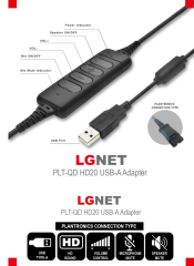 LGNET PLT QD USB –A Adapter (Plantronics Kulaklık Uyumlu)