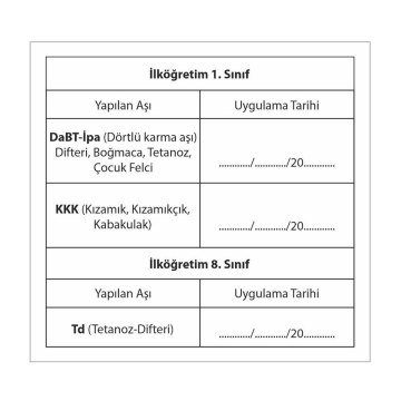 Okul Aşı Kartı