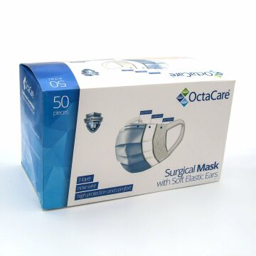 Octacare Elastik Kulaklı Cerrahi Maske 50'li