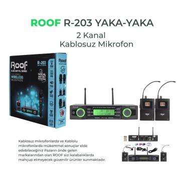 Roof R-203 2 Yaka Uhf Kablosuz Telsiz Mikrofon