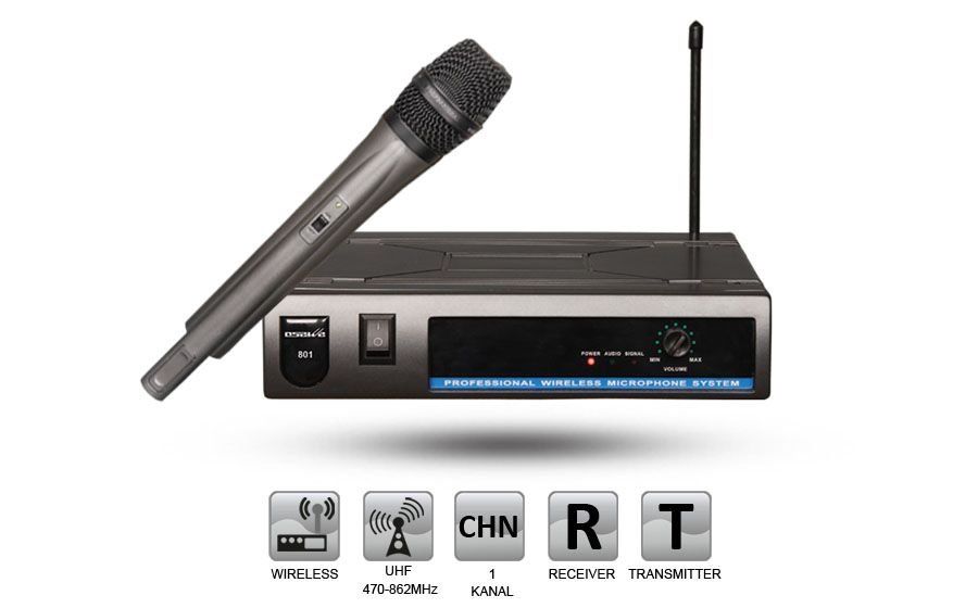 OSW-801 E  Kablosuz  Telsiz Mikrofon