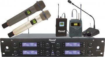 Roof R-8000 UHF Telsiz  Alıcı 8 Kanal 2 Anten