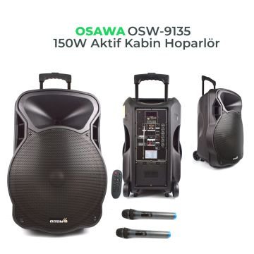 Osawa Osw-9135 2 El Mikrofonlu Taşınabilir Portatif Seyyar Anfi