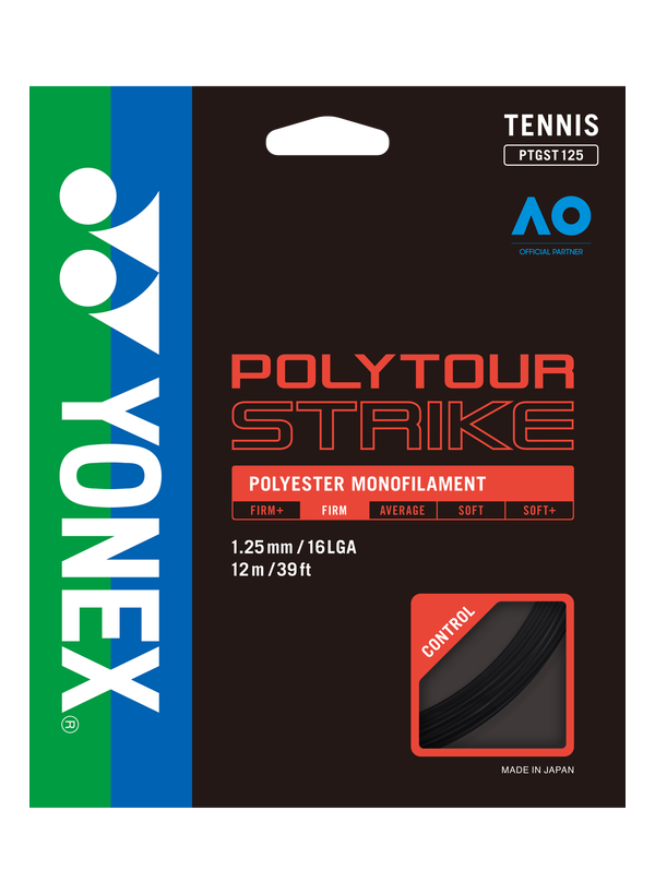 PolyTour Strike 125 Monofilament 12m Tenis Kordajı Siyah | Yonex