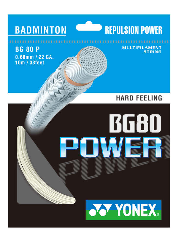 BG80 Power 10m Badminton Kordajı - Beyaz | Yonex