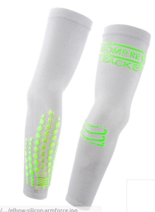 Armforce Silicone - Silikon destekli kolluk (Beyaz) | Compressport