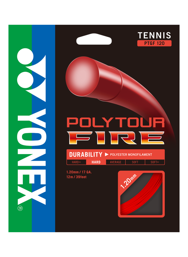 PolyTour Fire 120 Monofilament 12m Tenis Kordajı - Kırmızı | Yonex
