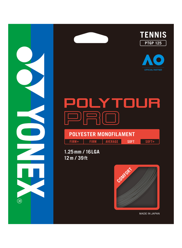 PolyTour Pro 125  Monofilament 12m Tenis Kordajı - Grafit | Yonex