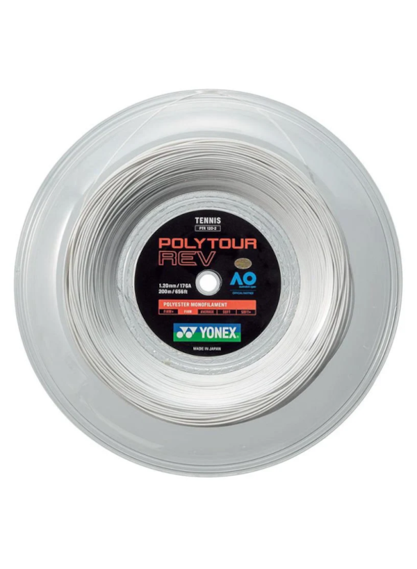 Poly Tour Rev 120 Monofilament 200m Tenis Kordajı - Beyaz |Yonex