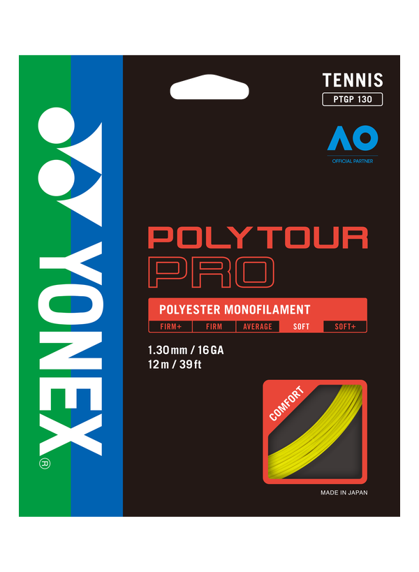 PolyTour  Pro 130 Monofilament 12m Tenis Kordajı - Sarı | Yonex