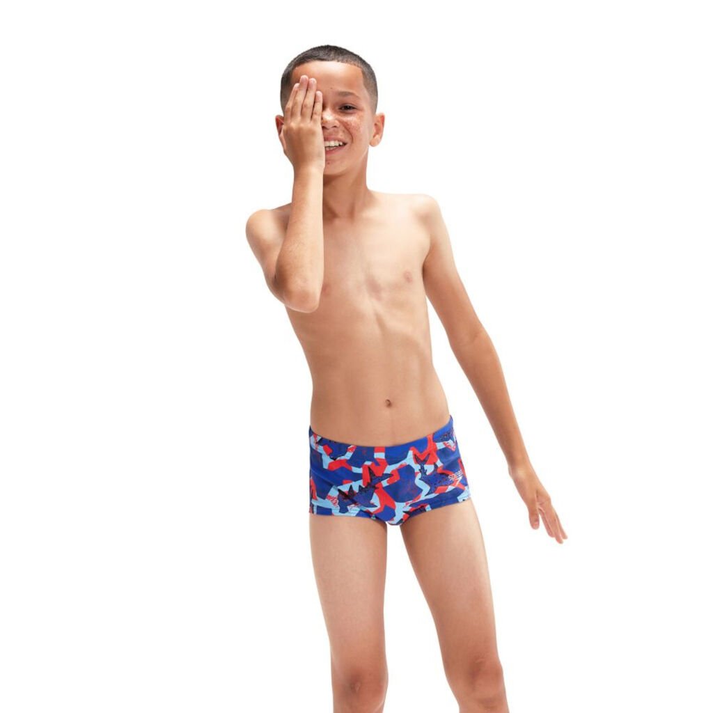 Speedo Allover Club Digital 13 CM Erkek Çocuk Yüzücü Mayosu
