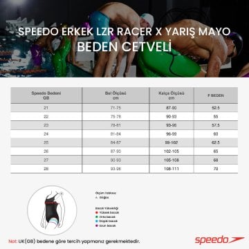 Speedo Lzr Racer X Jammer Erkek Yarış Mayosu - Siyah/Mavi