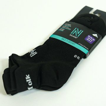 Norfolk Izzy-S Basic 3'lü Unisex Siyah Çorap