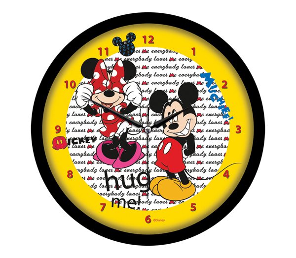 Disney Micky Çocuk Duvar Saati Siyah 4505