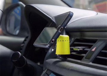 Renkli Mini araç telefon tutucu Sarı