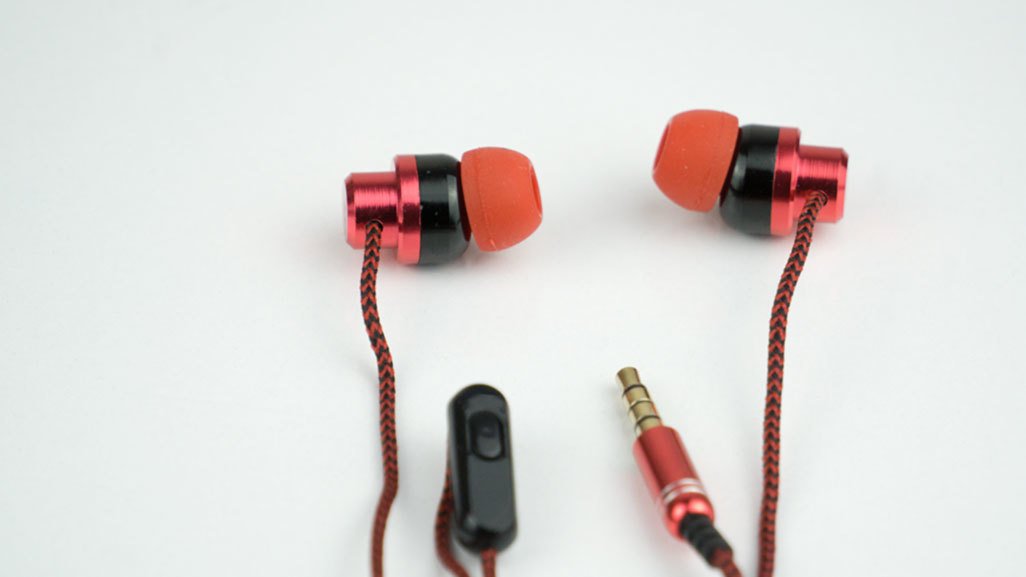 Metal Bass SJ-310 Örgülü kablolu Kulaklık (Kırmızı)