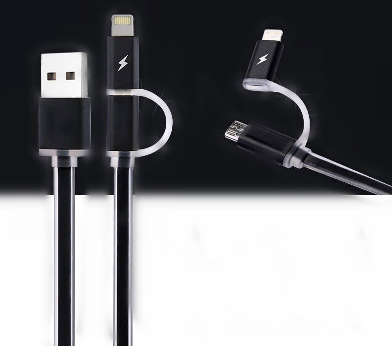 Fashion Fast Charg Data led ışıklı USB Şarj Kablosu (Hızlı şarj) Siyah iphone 5/5s/5c/6/6s/7, ipad mini, ipad 3/4 ve Samsung Galaxy Serileri Uyumlu