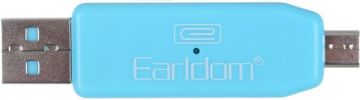 Earldom ET-OT05 Micro usb çevirici ve kart okuyucu Mavi