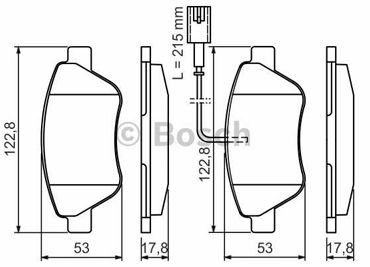 FIAT BRAVO ÖN FREN BALATASI BOSCH 77363974-0986TB3030