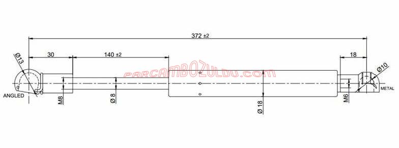 Citroen : C5 III Uç Civatasız Bagaj Amortisörü - 8731R7