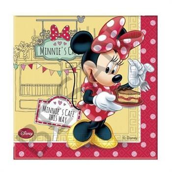 MINNIE MOUSE CAFE KIRMIZI PEÇETE 20 ADET 33cm.