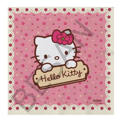 HELLO KITTY PEMBE PEÇETE 20 ADET 33cm.