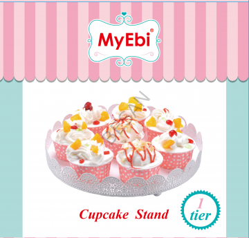 METAL CUPCAKE STANDI - BEYAZ