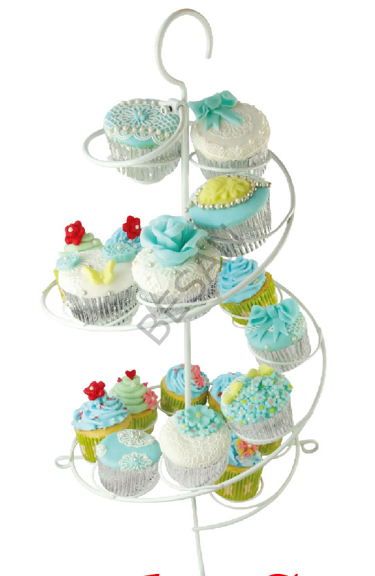 METAL CUPCAKE STANDI BEYAZ / 15'Lİ