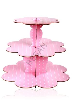 MYEBI KARTON CUPCAKE STANDI PEMBE PUANTİYE