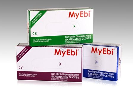 NİTRİL ELDİVEN MEDIUM 100 ADET / PAKET  MYEBI MARKA BEYAZ