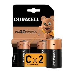 DURACELL ALKALİN ORTA BOY 2'Lİ (LR14/C)