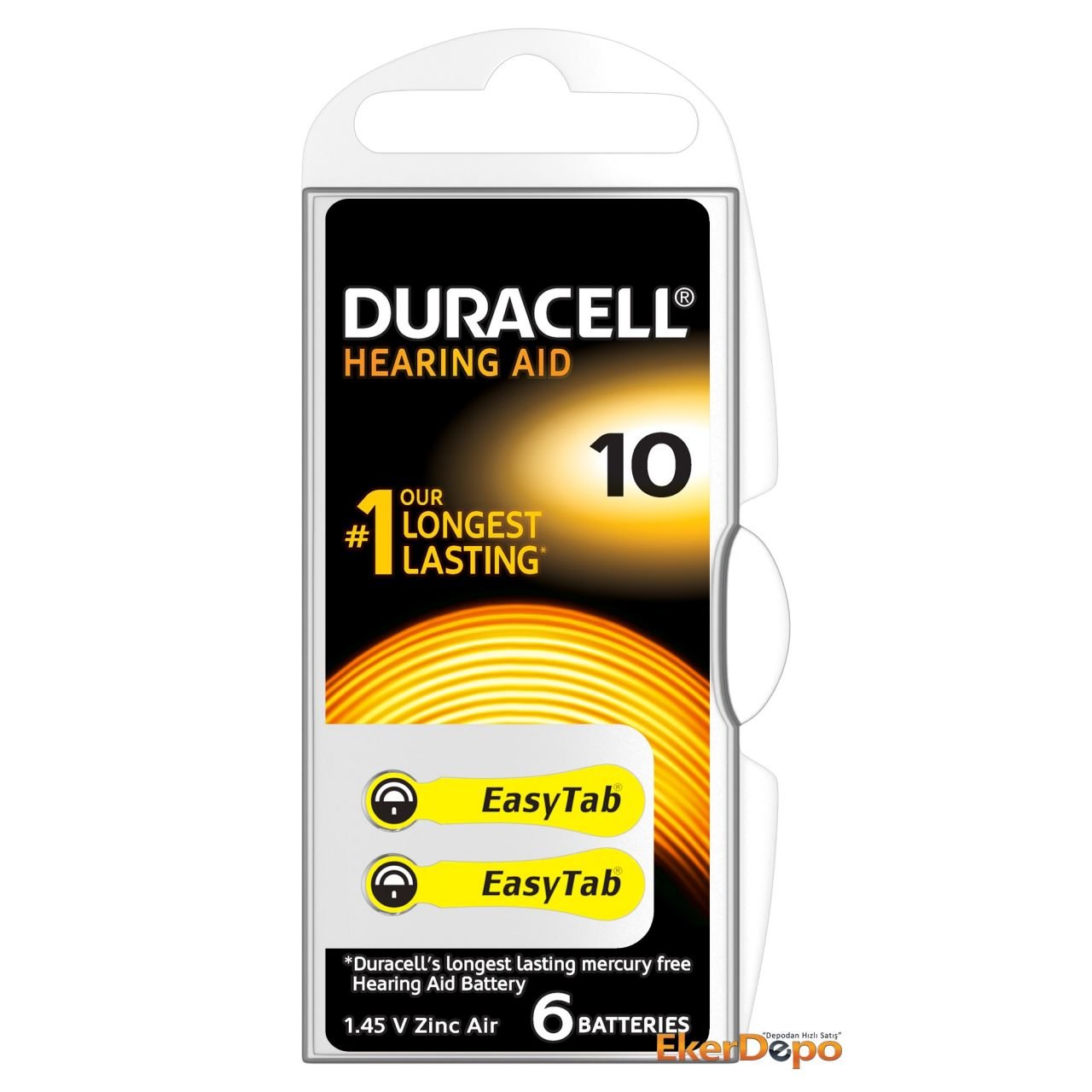 DURACELL İŞİTME CİHAZI PİLİ NO.10