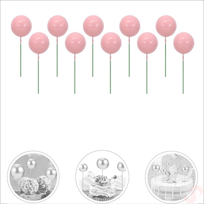 Çubuklu SüSLeme Topu, 2cm x 10 adet - Pembe