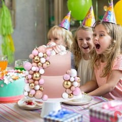 Çubuklu SüSLeme Topu, 4cm x 4 adet - Pembe