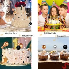 Çubuklu SüSLeme Topu, 4cm x 4 adet - Mavi