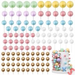 Çubuklu SüSLeme Topu, 4cm x 4 adet - Mavi