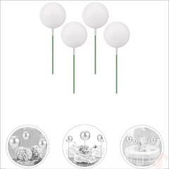 Çubuklu SüSLeme Topu, 4cm x 4 adet - Beyaz