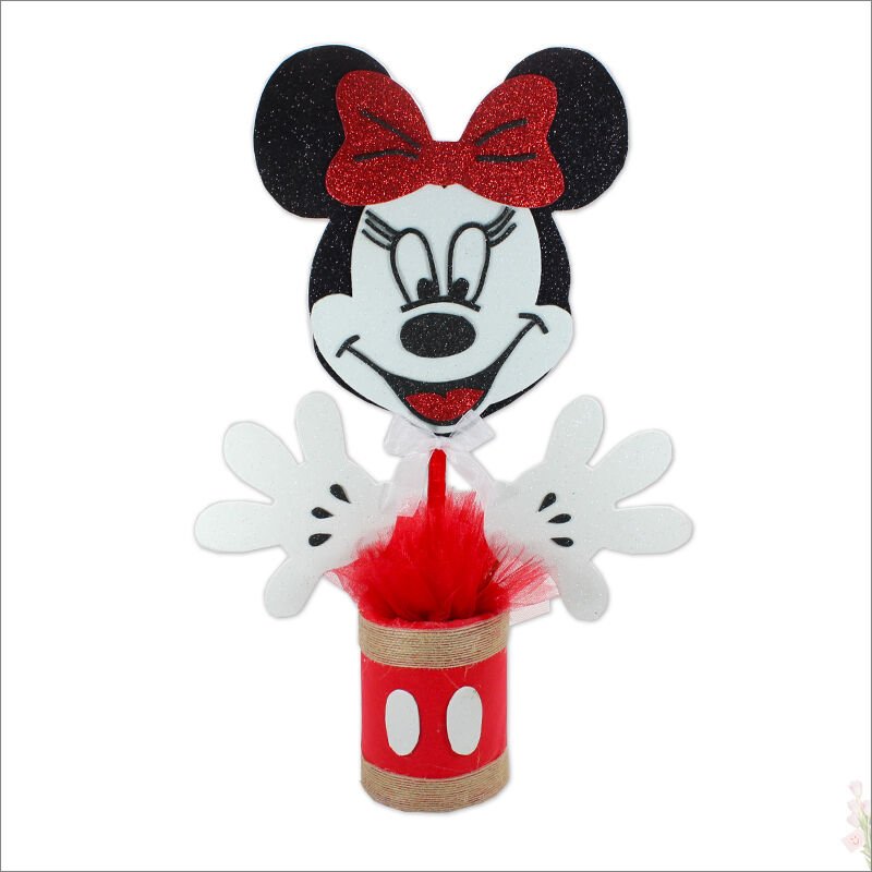 Minnie Mouse Masa Süsü, 45cm x 20cm - Kırmızı