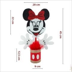 Minnie Mouse Masa Süsü, 45cm x 20cm - Kırmızı