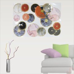 3 Boyutlu Dekoratif Duvar Sticker Seti, Renkli