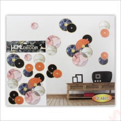 3 Boyutlu Dekoratif Duvar Sticker Seti, Renkli