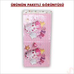 Kapaklı, Katlanır Demonte Karton Kutu, 30cm - Biberon & Pembe