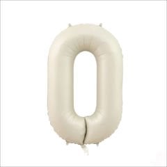 0 Yaş Rakam Krem Folyo Balon - 76 cm