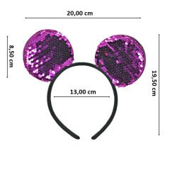 Pul Payetli Parti Tacı, Mor