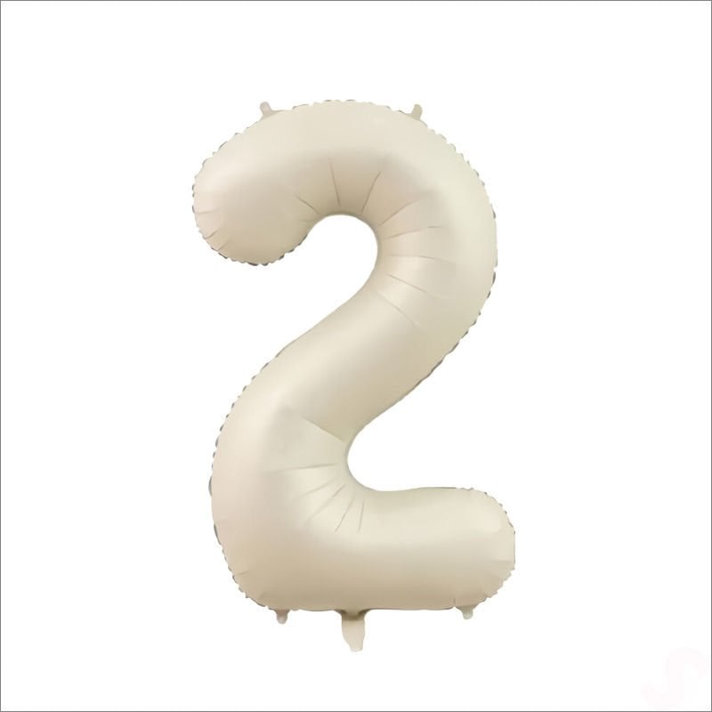 2 Yaş Rakam Krem Folyo Balon - 76 cm