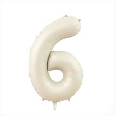 6 Yaş Rakam Krem Folyo Balon - 76 cm